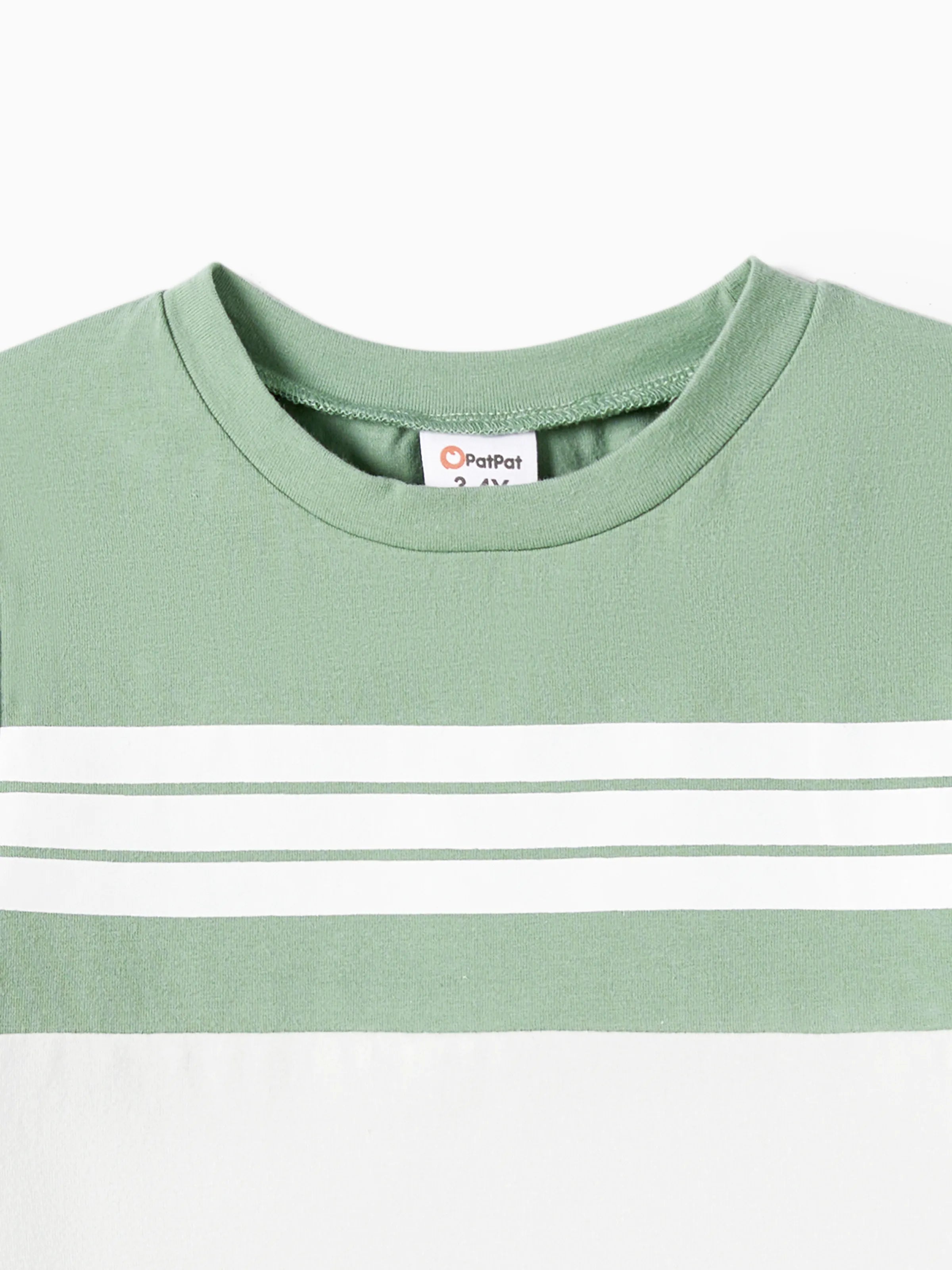 Elegant Broken Flower Matching Outfits for Family, Smocking Design, Medium Thickness Green