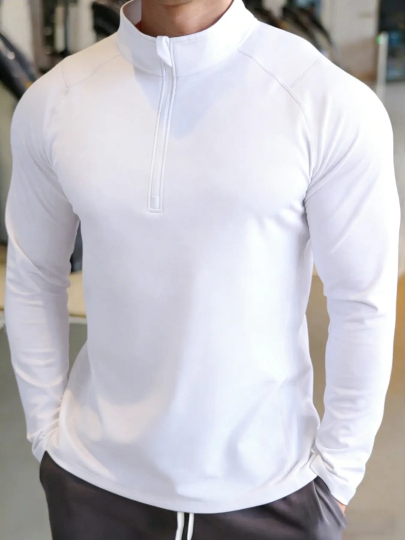 Modern Zip Mock Neck Sweatshirt