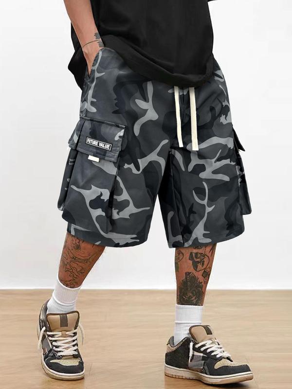 🩳 Men's Street Camo Cargo Shorts (Loose Fit)