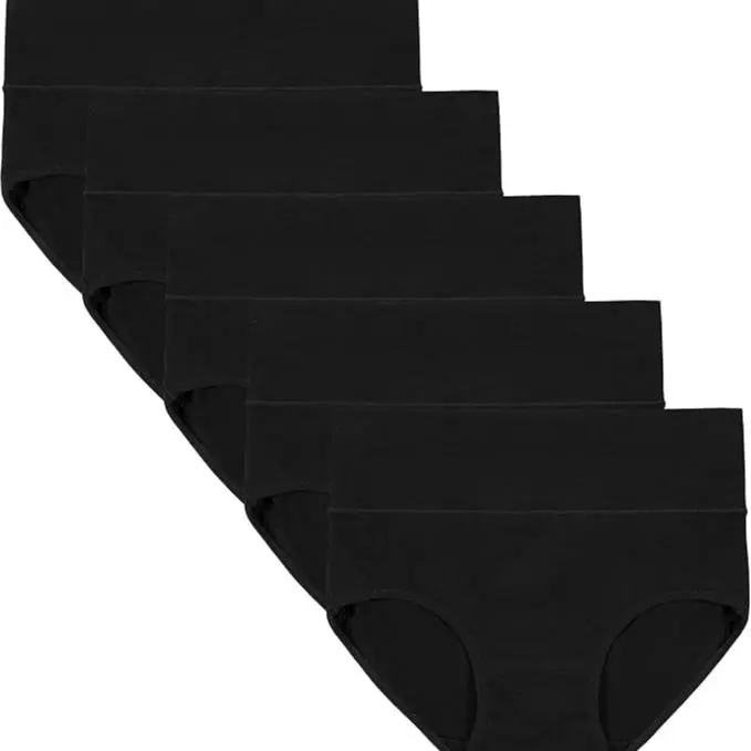 Women's High Waisted Cotton Panties 5-Pack