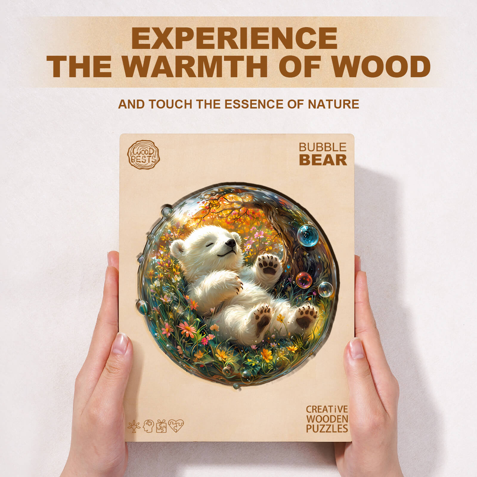 Bubble bear Wooden Jigsaw Puzzle