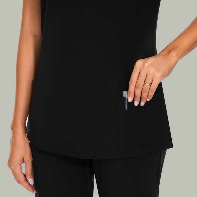 🔥Women’s Stretch V-Neck Scrub Set (Top + Jogger Pants) – 8 Pocket Utility Uniform