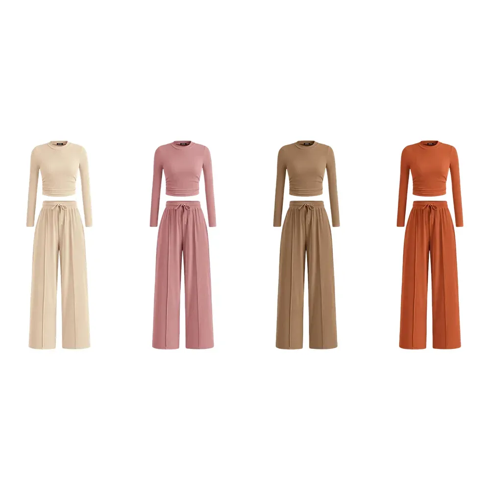 🔥Last Day 89% OFF🔥Women's Fall 2-Piece Set – Top & Wide-Leg Pants