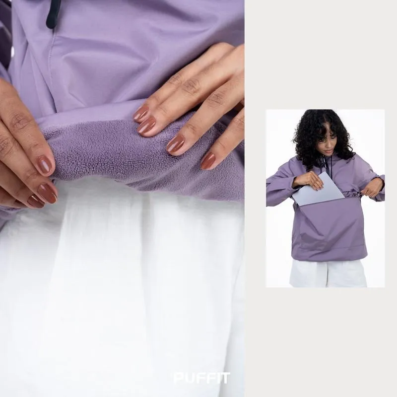 Waterproof oversized autumn hooded jacket