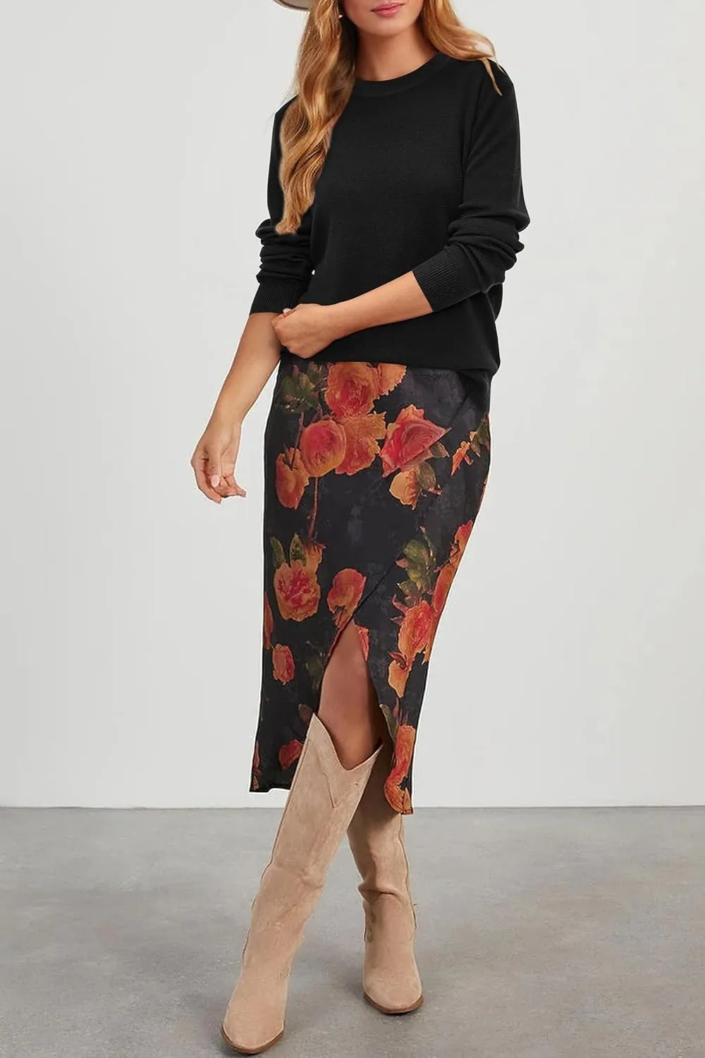 Women Fashion Wool Blend Sweater