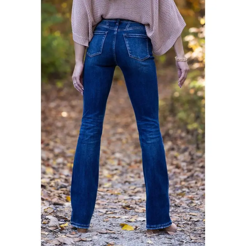 3 LENGTHS The Rachel By Lovervet: High-Rise Tummy Control Bootcut Denim Fabric Fit Jeans Generous Front Pockets