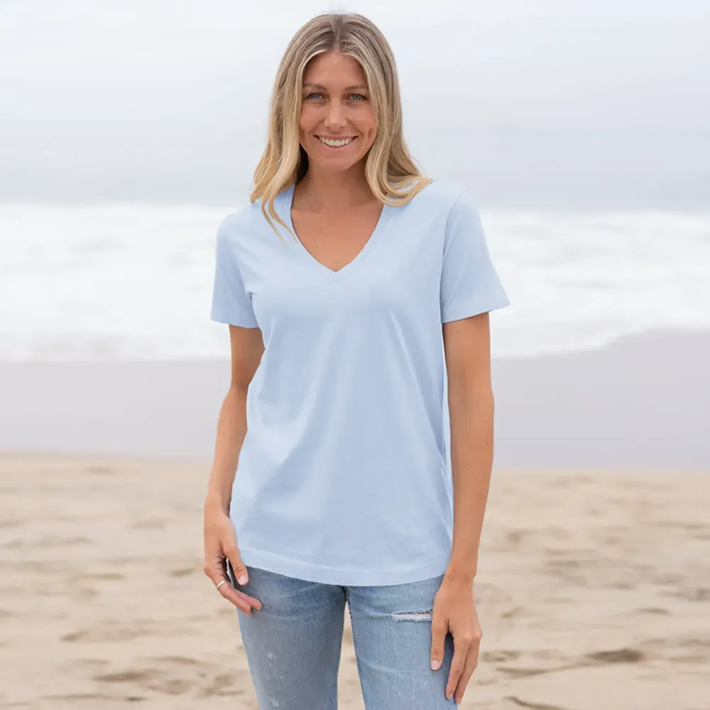 Women's Plus Size Short/Long Sleeve T-Shirts - ‌Lightweight Casual V-Neck Tops for Fall, ‌Breathable Loose Fit‌