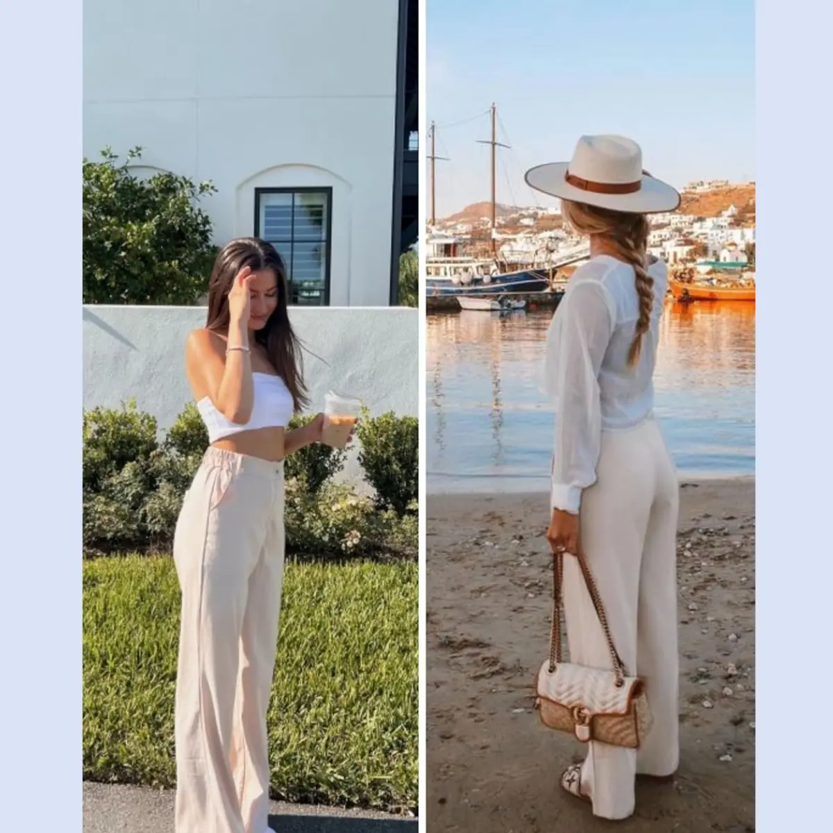 Women's High Waisted Wide Leg Linen Pants Casual Button Up Cotton Trousers for Summer Loose Comfy Beach Pants