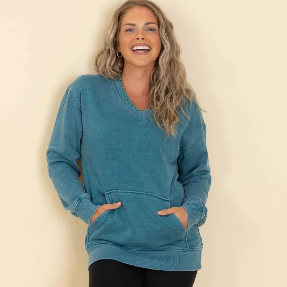 Cozy Campfire V-Neck Sweatshirt