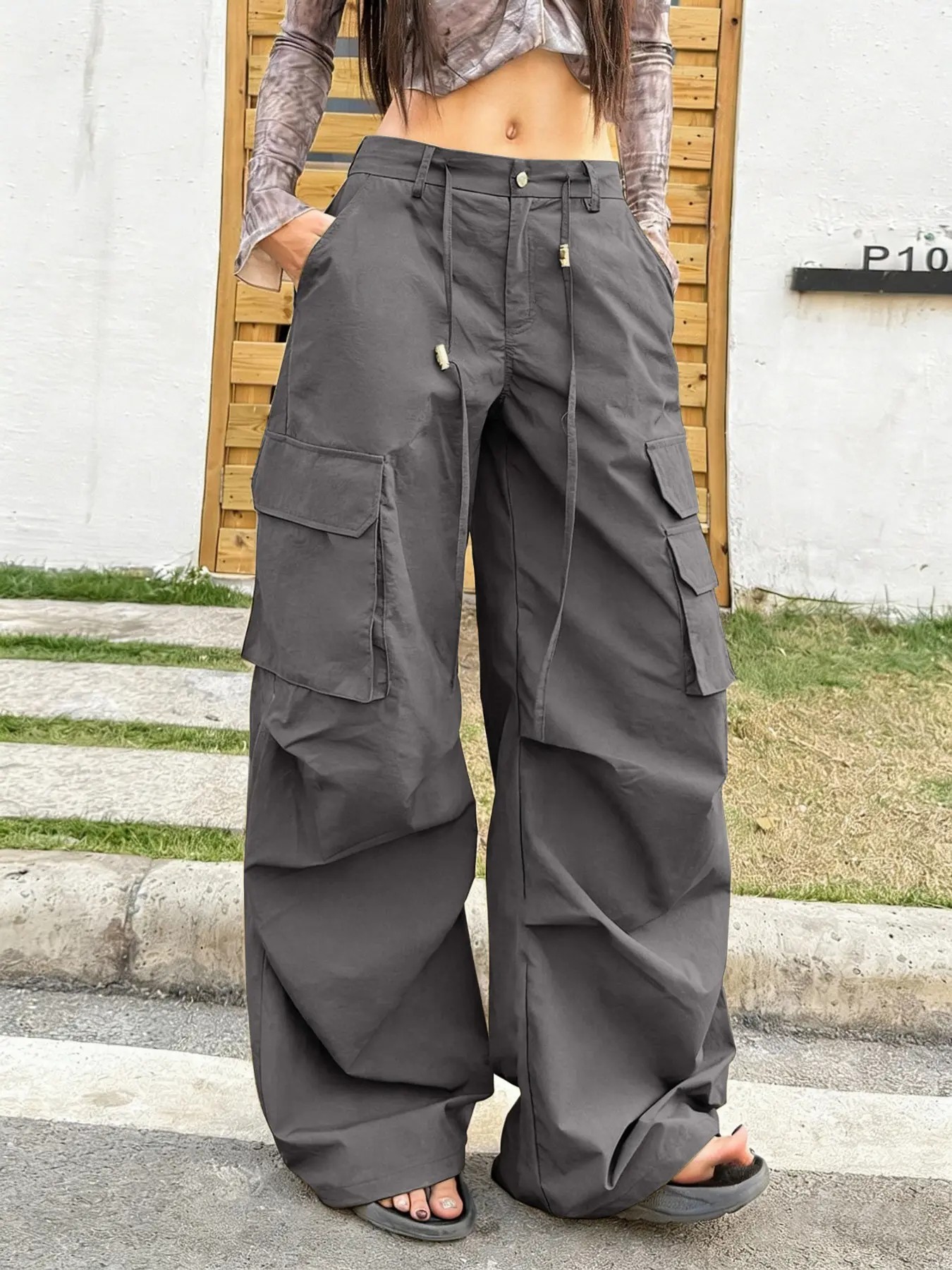 Women's High-Waisted Streetwear Cargo Pants