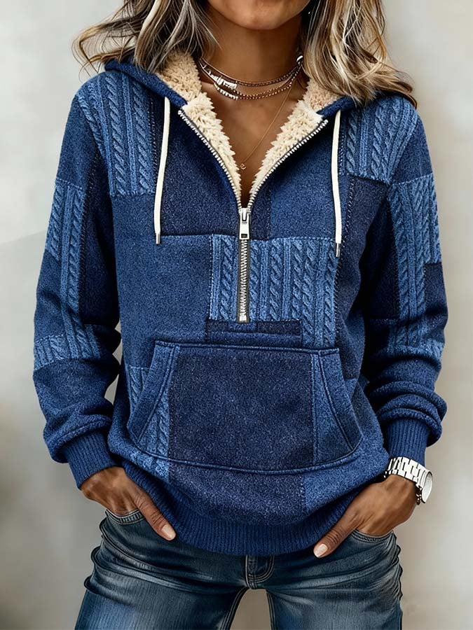 Women'S Casual Loose Printed Hooded Sweatshirt