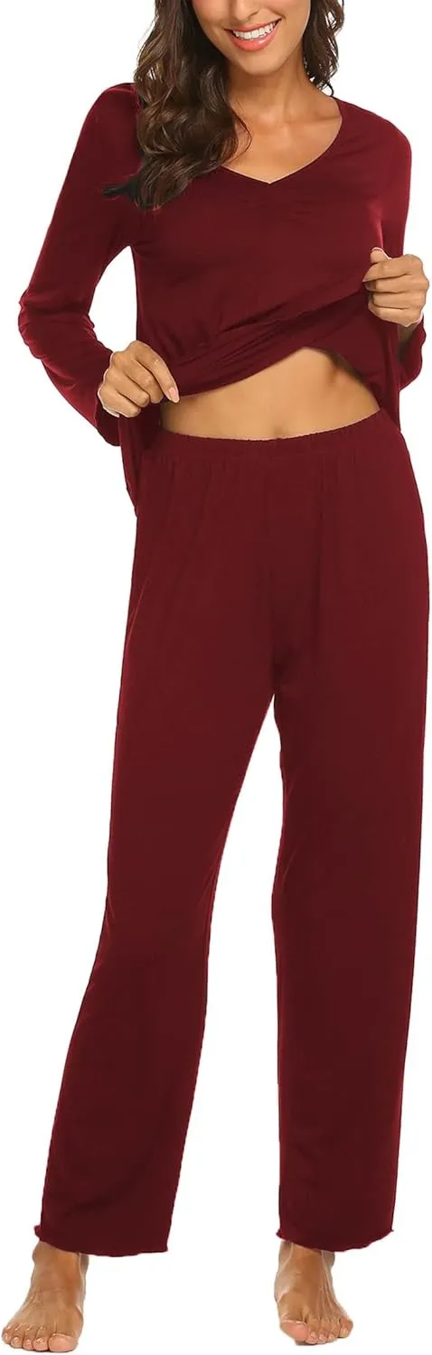 Womens Pajama Sets 2 Piece Lounge Set Fall Winter Pajamas