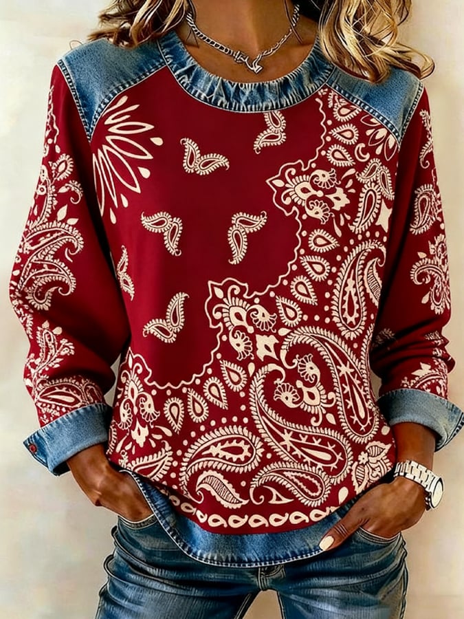 Women's Western Style  Casual Sweatshirt