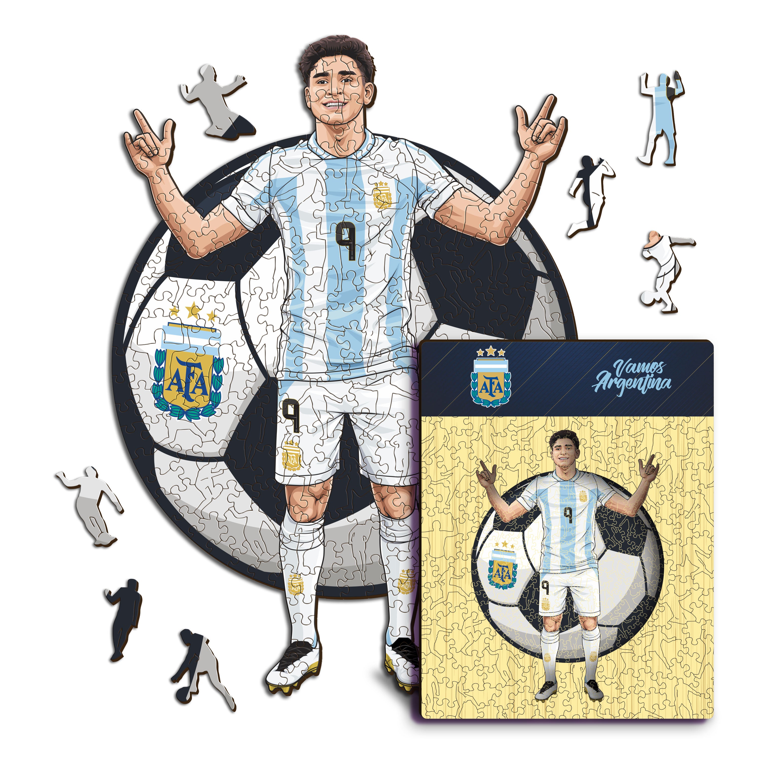 Julián Álvarez - Wooden Puzzle