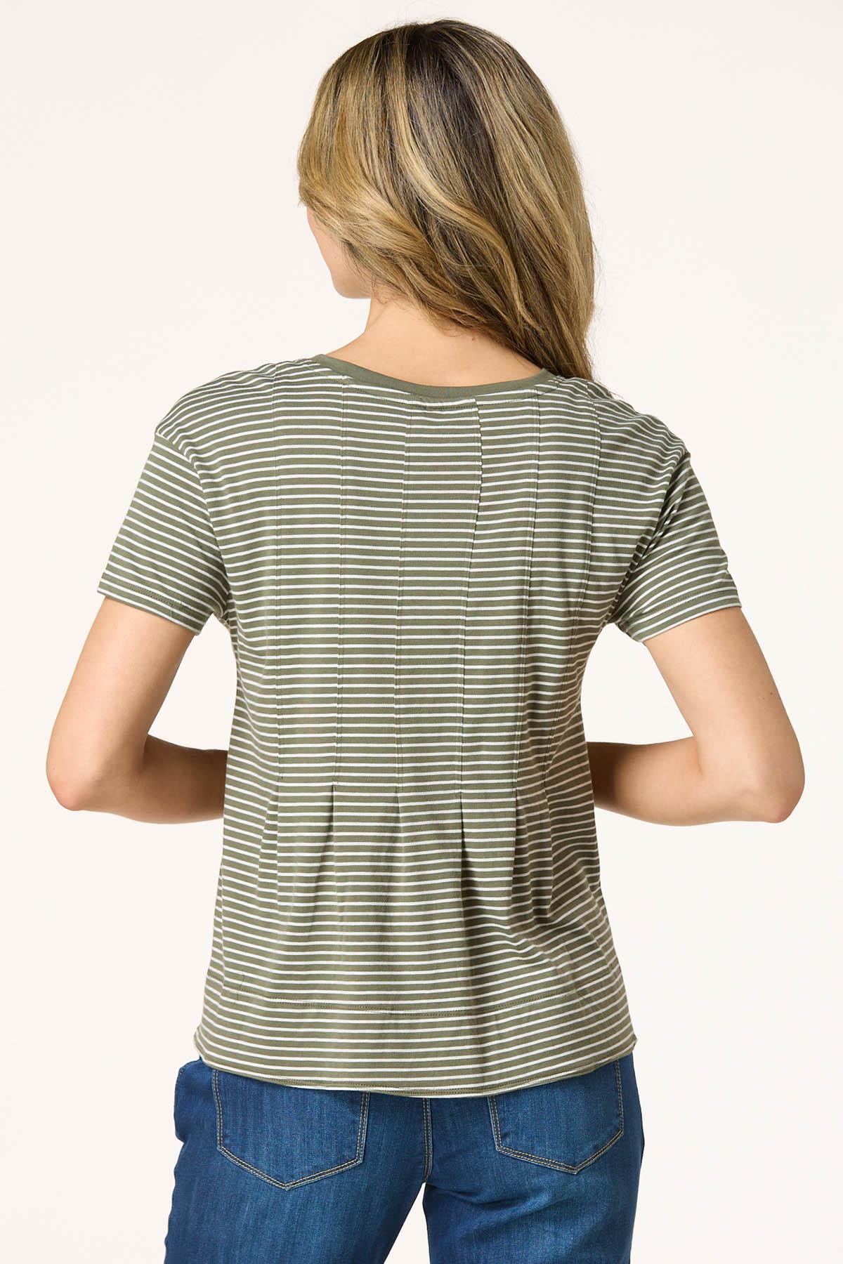 Stripe Pintuck Top