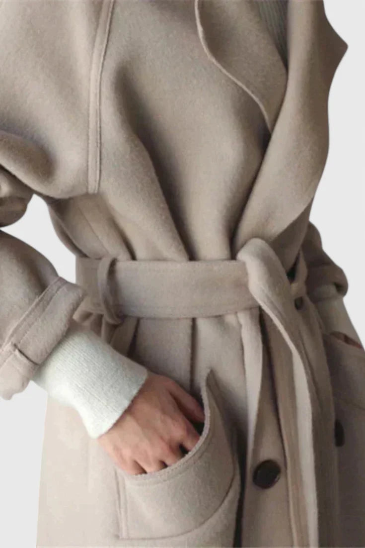 Clara | Abrigo Largo de Mezcla de Lana