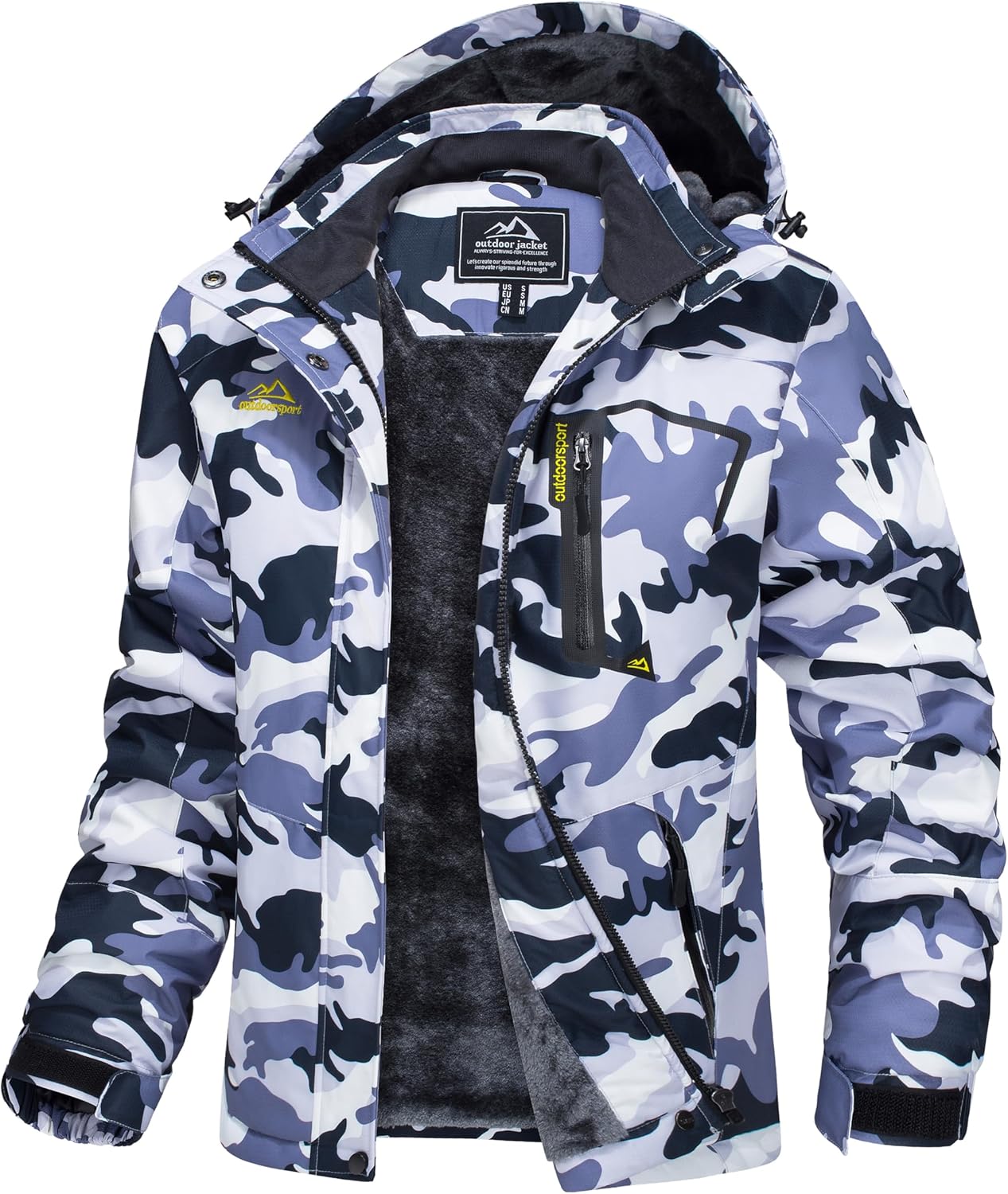 Ski Jacket Waterproof Insulated Snow Coat with Hood