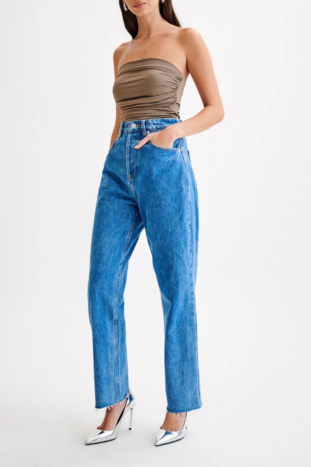 Recycled Nylon Ruched Bodysuit