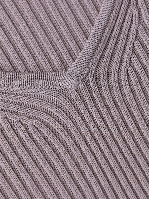 Solid Color Short Sleeves Skinny V-Neck T-Shirts