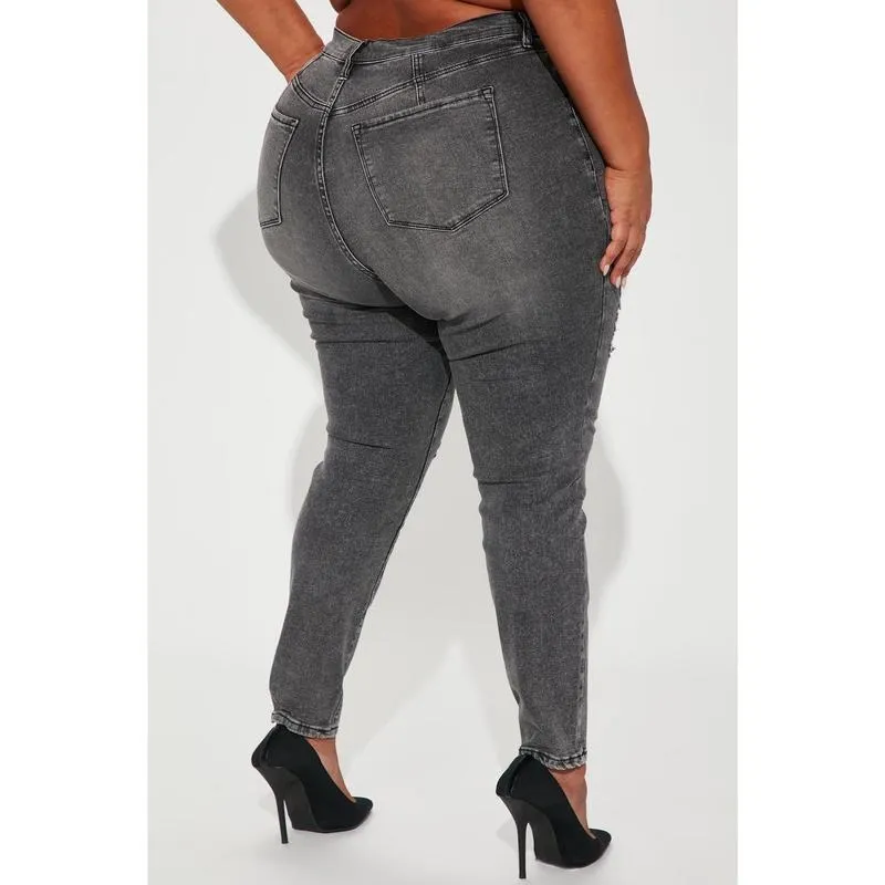 High Stretch Skinny Jeans - Black Wash