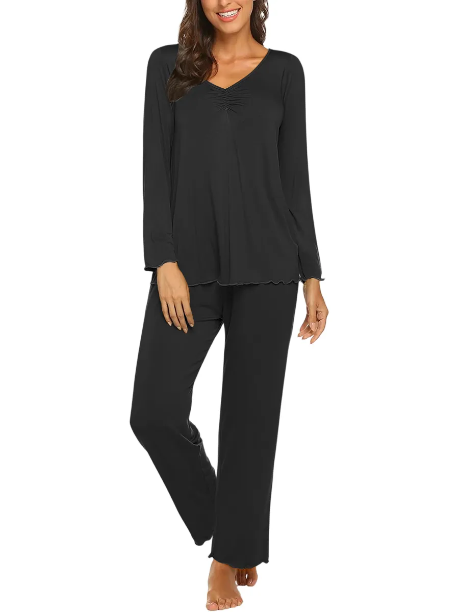 Womens Pajama Sets 2 Piece Lounge Set Fall Winter Pajamas