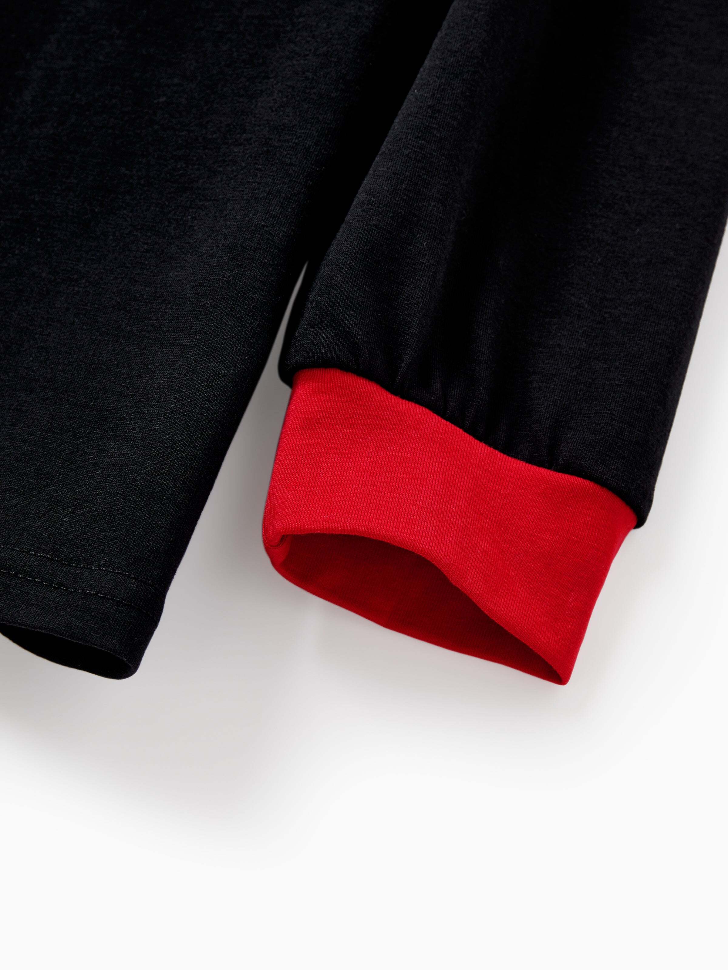 Christmas Matching Family Pajamas Set Elf Print PJS with Christmas Socks Black