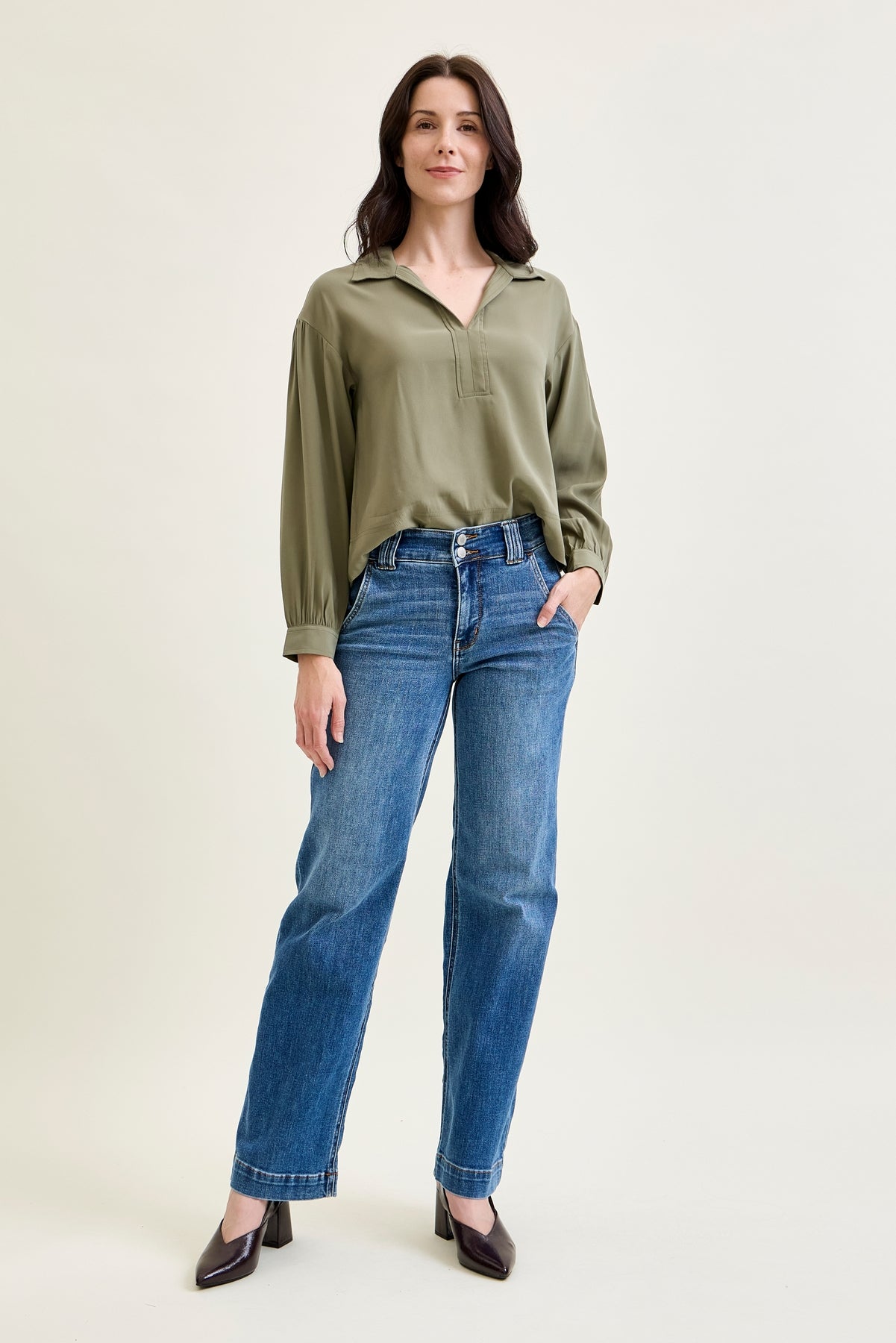 Penny Wide Denim Trouser