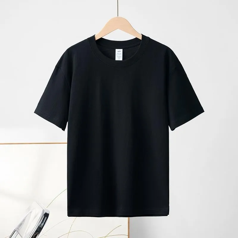 Heavyweight Tshirt 230G Cotton Solid Color Unisex Loose Fit Fade Proof Versatile Everyday Wear Men's Basic Tee