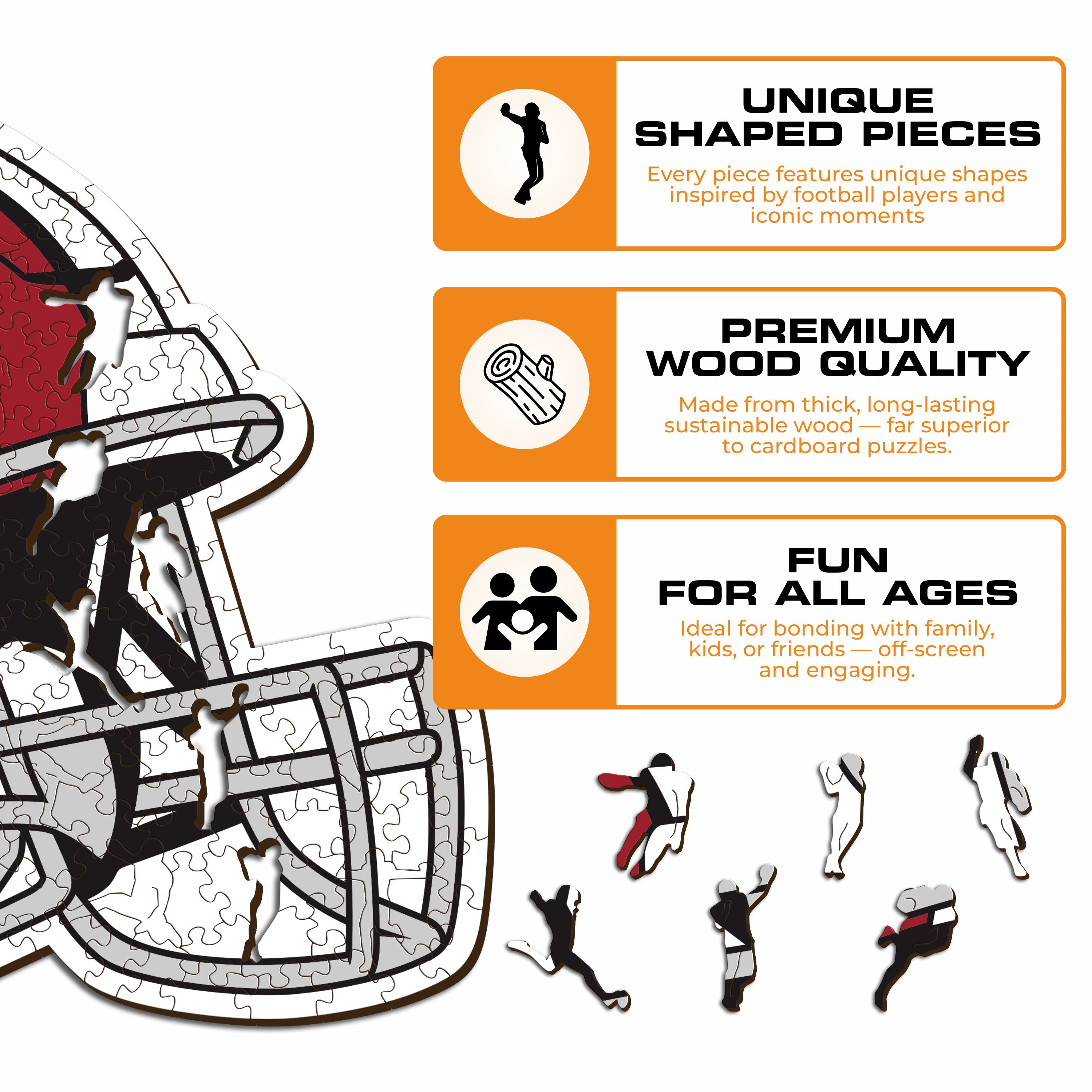 Indiana University Helmet - Wooden Puzzle