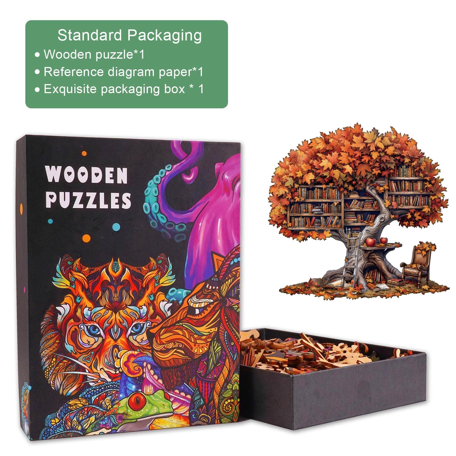Tree Library  Wooden Jigsaw Puzzle