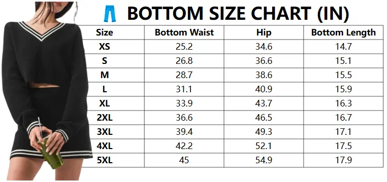 Women’s 2 Piece Knit Sweater & Mini Skirt Set