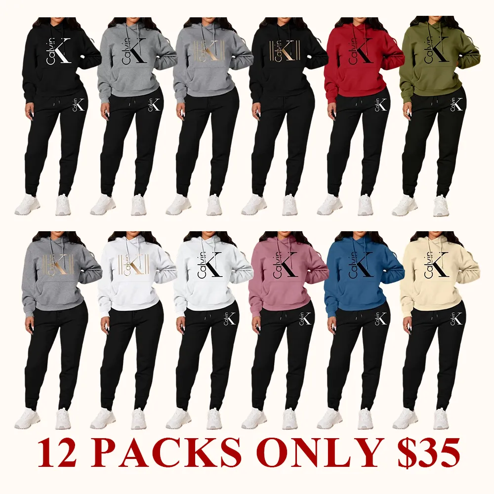 Women's Casual Hooded Sweatshirt Set