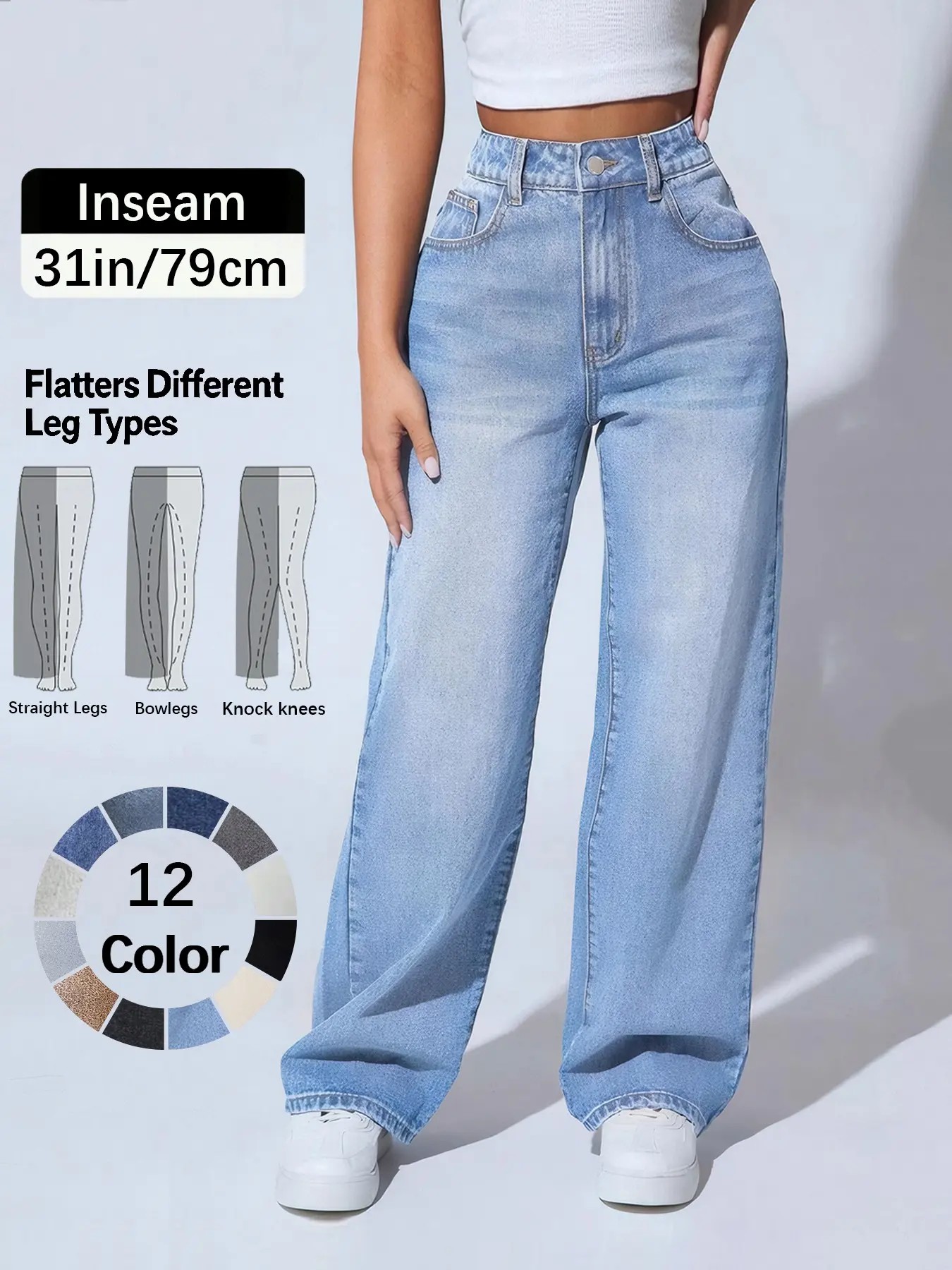 Women’s Comfort Stretch Elastic Waist Denim Jeans