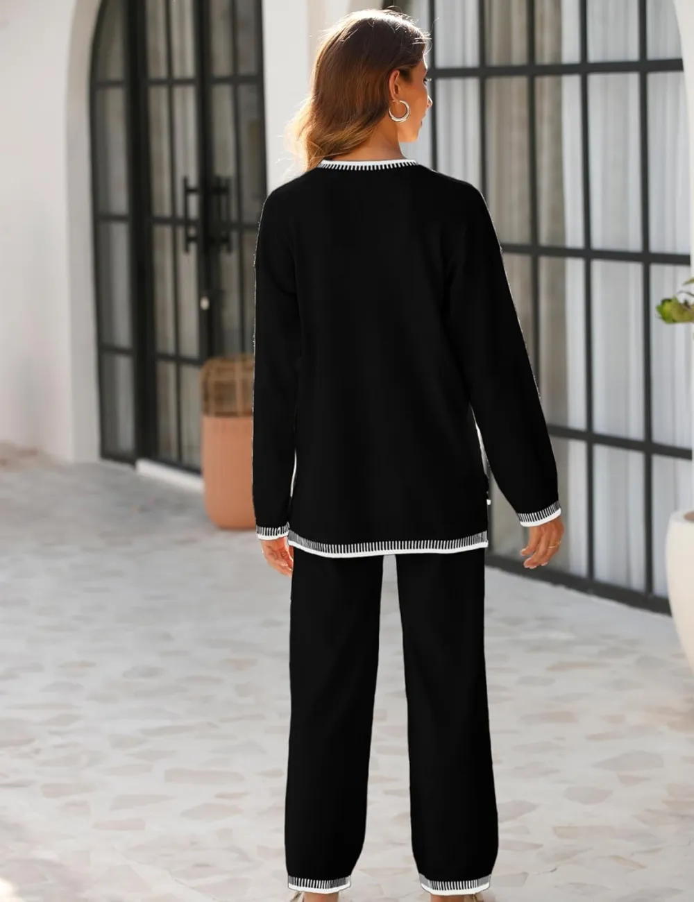 Women's 2-Piece Sets Spring Outfits Chic Comfortable Elastic Loungewear