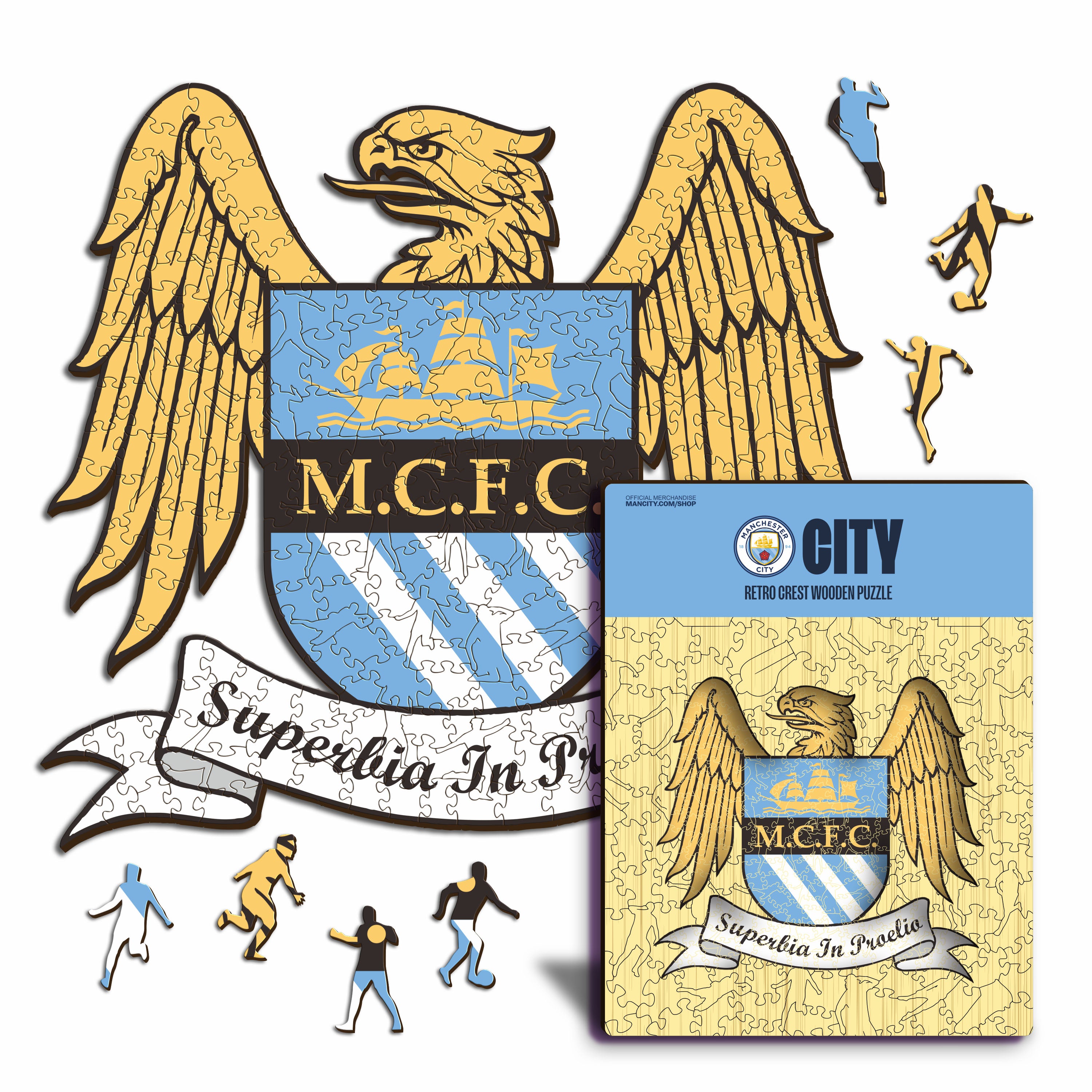 Manchester City FC® Retro Logo - Wooden Puzzle