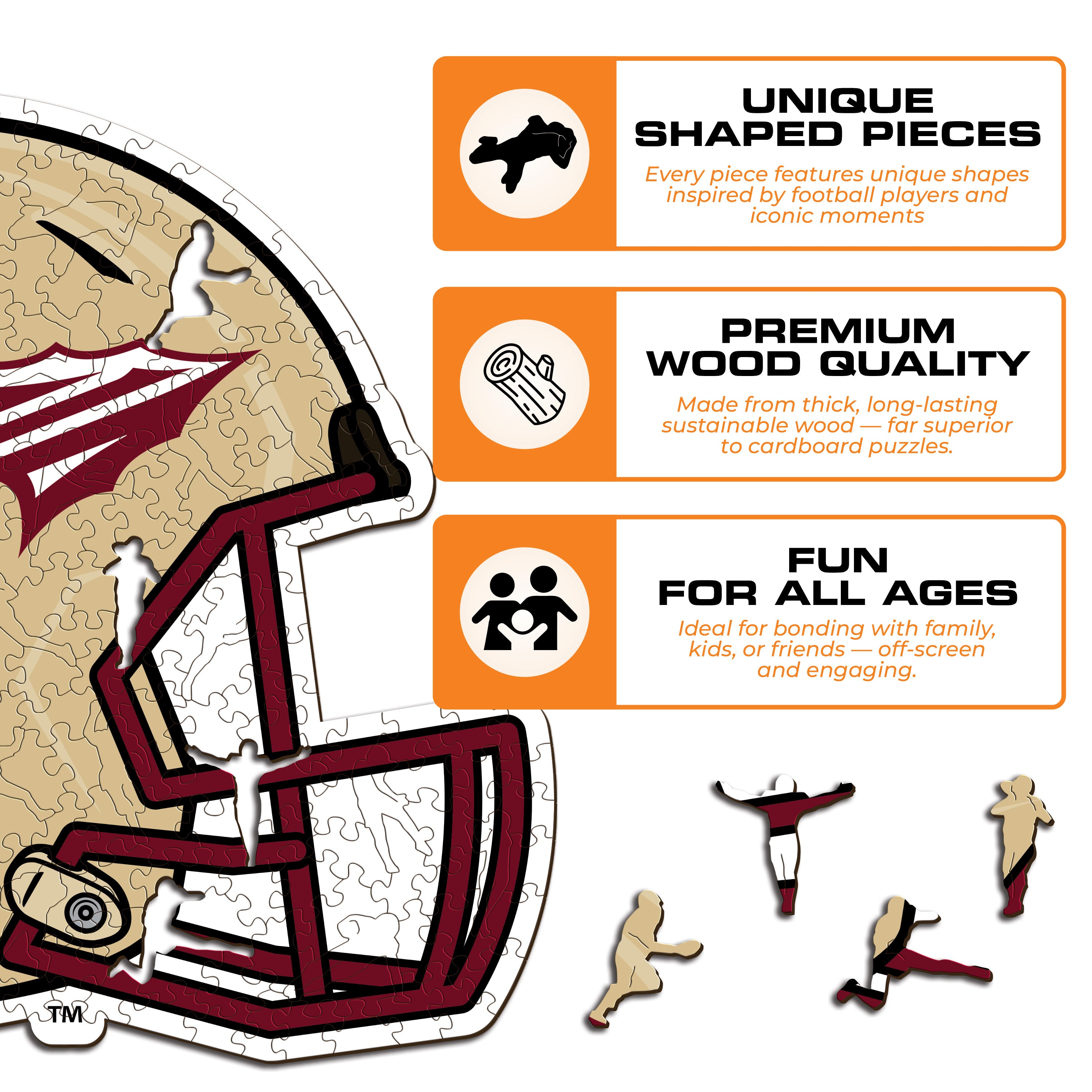 Florida State University Helmet - Wooden Puzzle