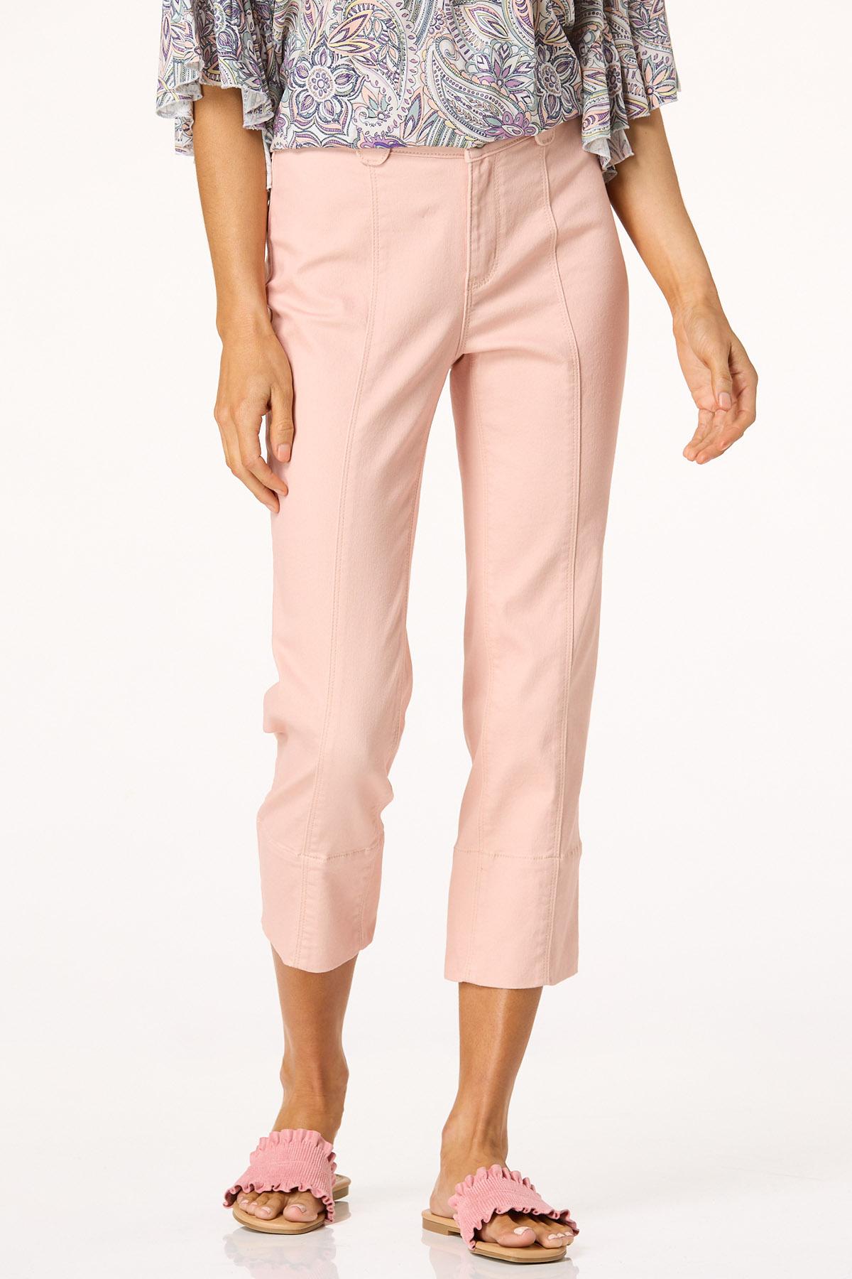 Pink Tab Waist Jeans