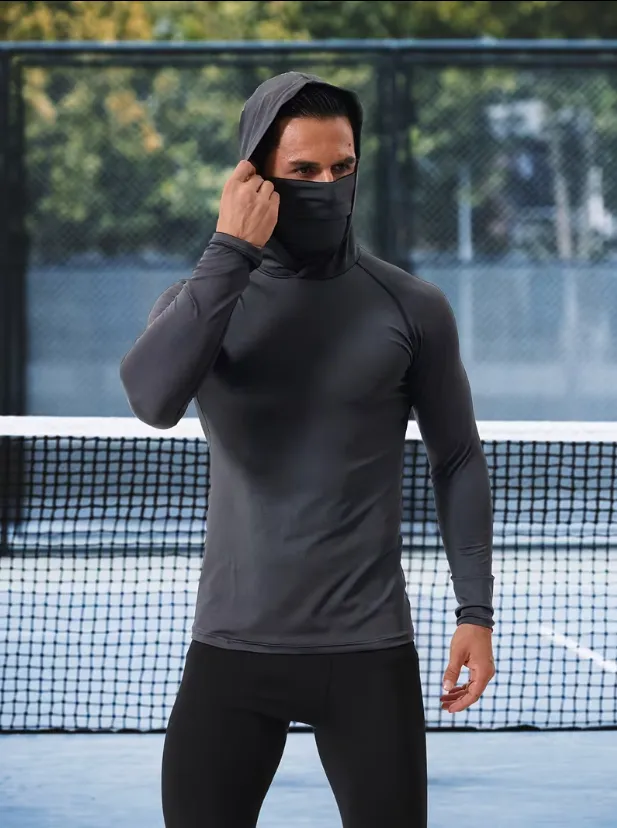 Men's Casual Hoodie Pullovers Slim Fit Long Sleeve Lightweight UPF