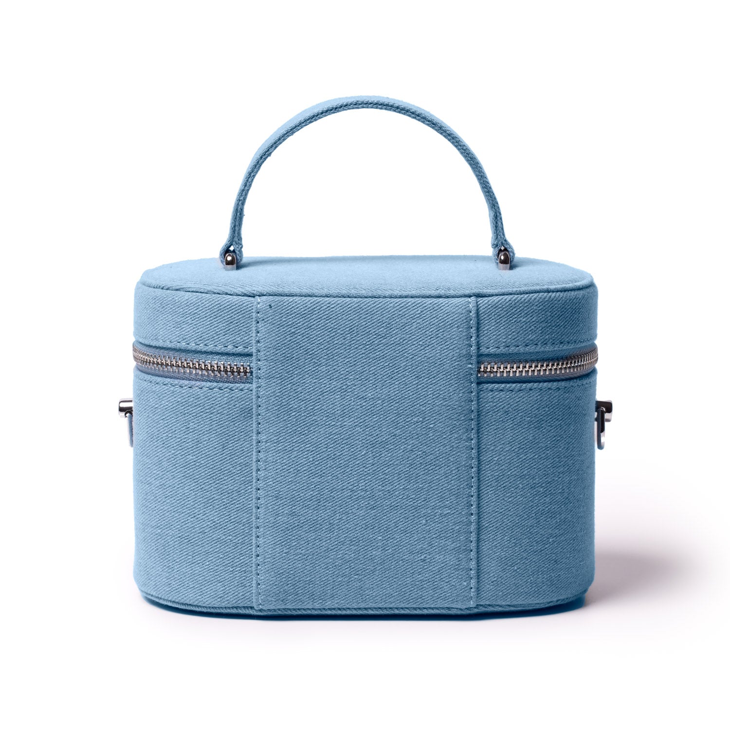 JUMBO DENIM SILVER VANITY BAG