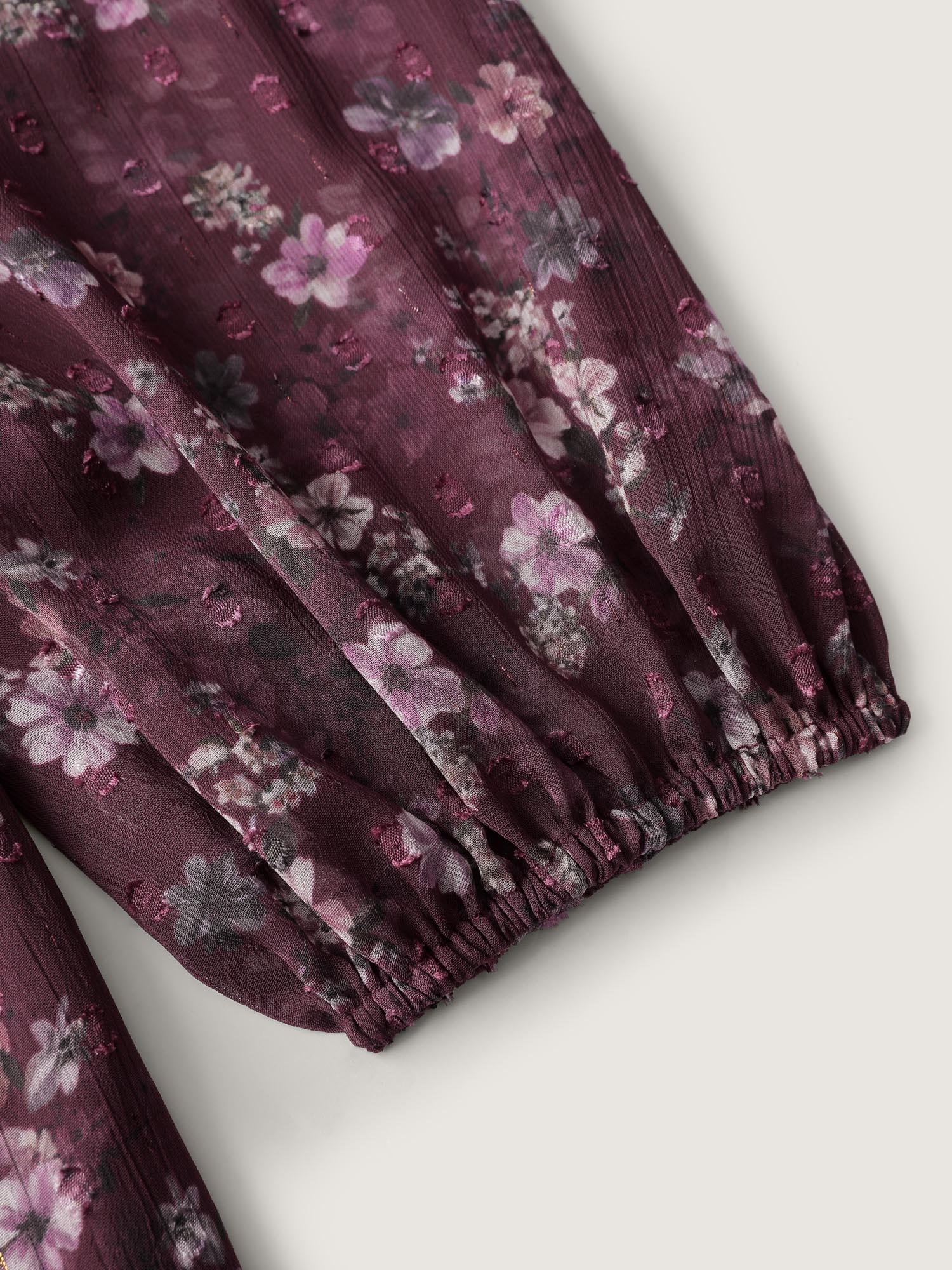 Floral Print Pleated Waist Mini Dress