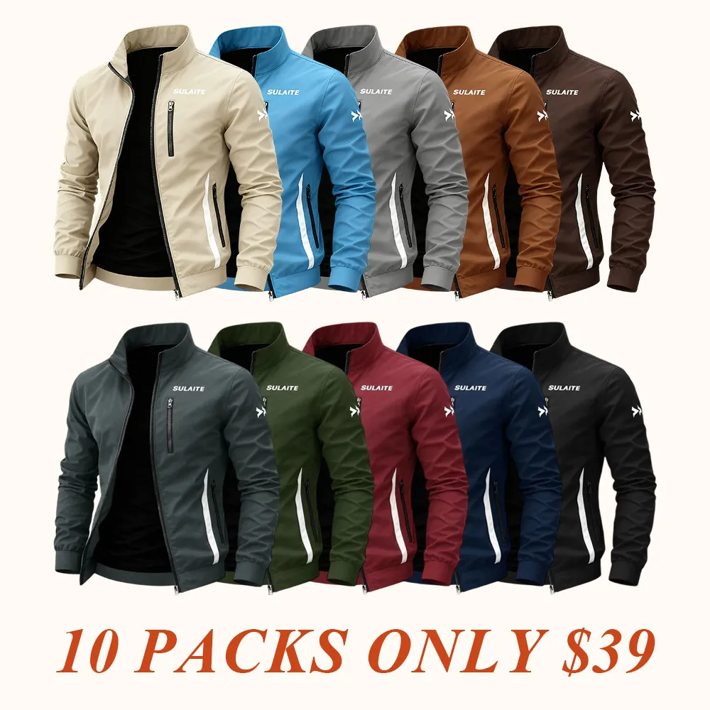 Men's spliced contrasting letter racing jacket,