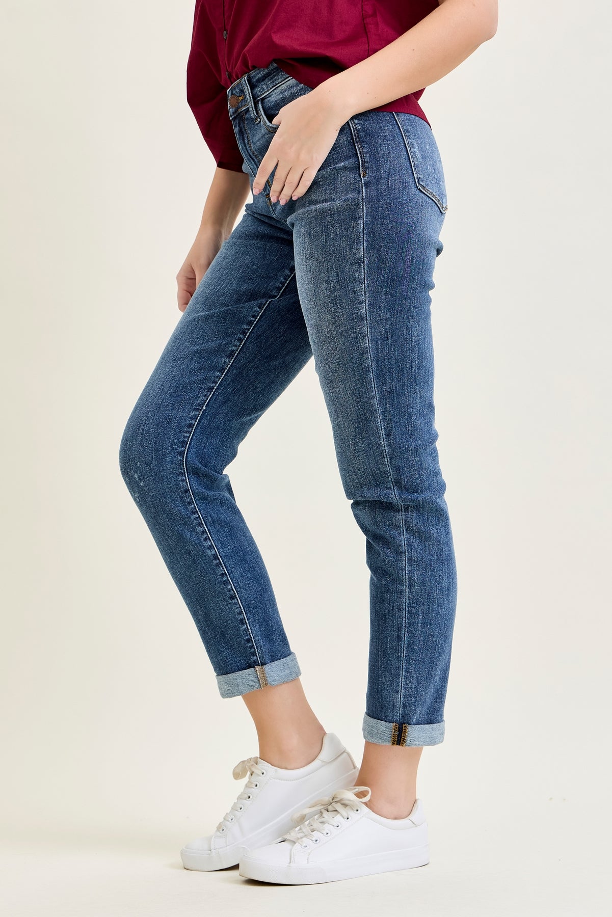 Margot High Rise Bleach Splash Boyfriend Jeans