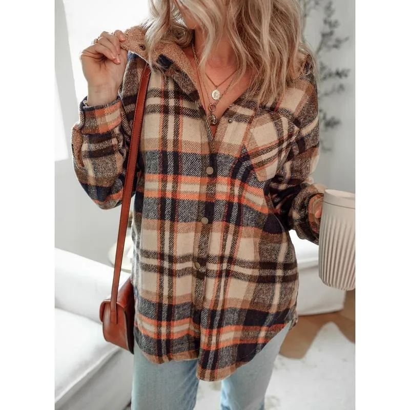 Women's Flannel Hooded Plaid