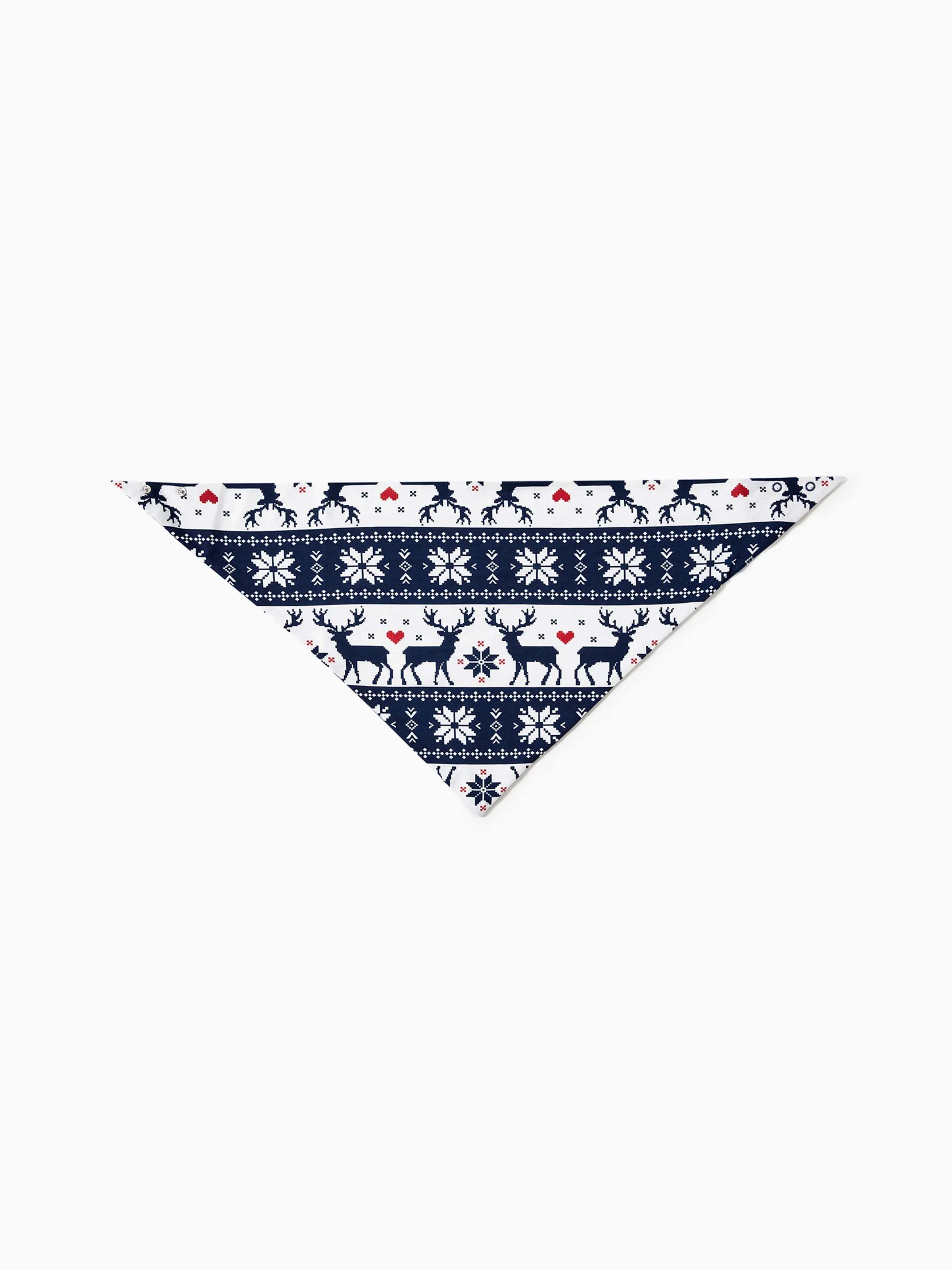 Christmas Reindeer Print Glow in the Dark Family Matching Pajamas Sets with Christmas Socks Deep Blue