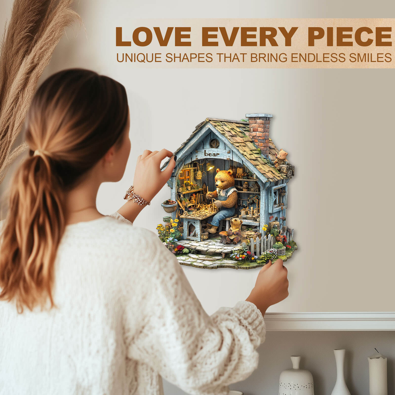 Bear Repair House Wooden Jigsaw Puzzle