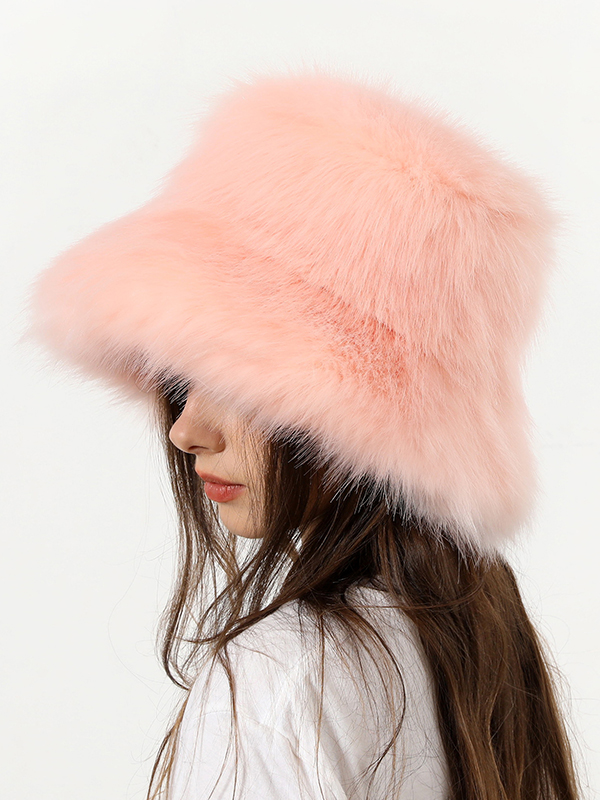 Keep Warm Solid Color Bucket Hat