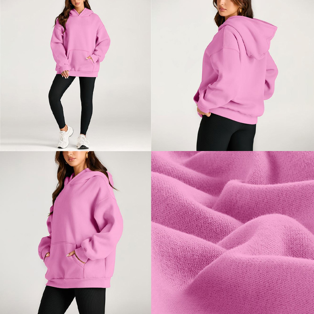 Unisex Oversized Hoodies Fleece Sweatshirts Long Sleeve Sweaters Pullover Fall Clothes with Pocket