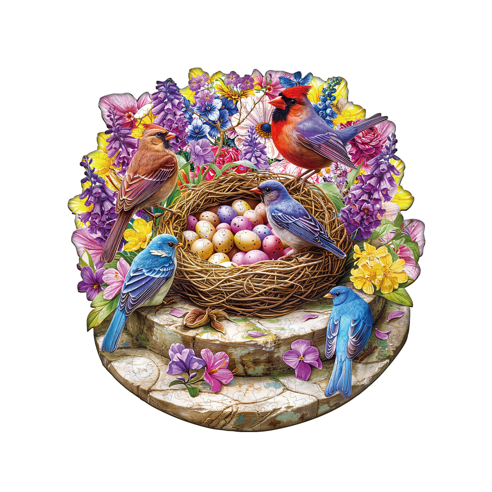 Eggflower Garden Wooden Jigsaw Puzzle