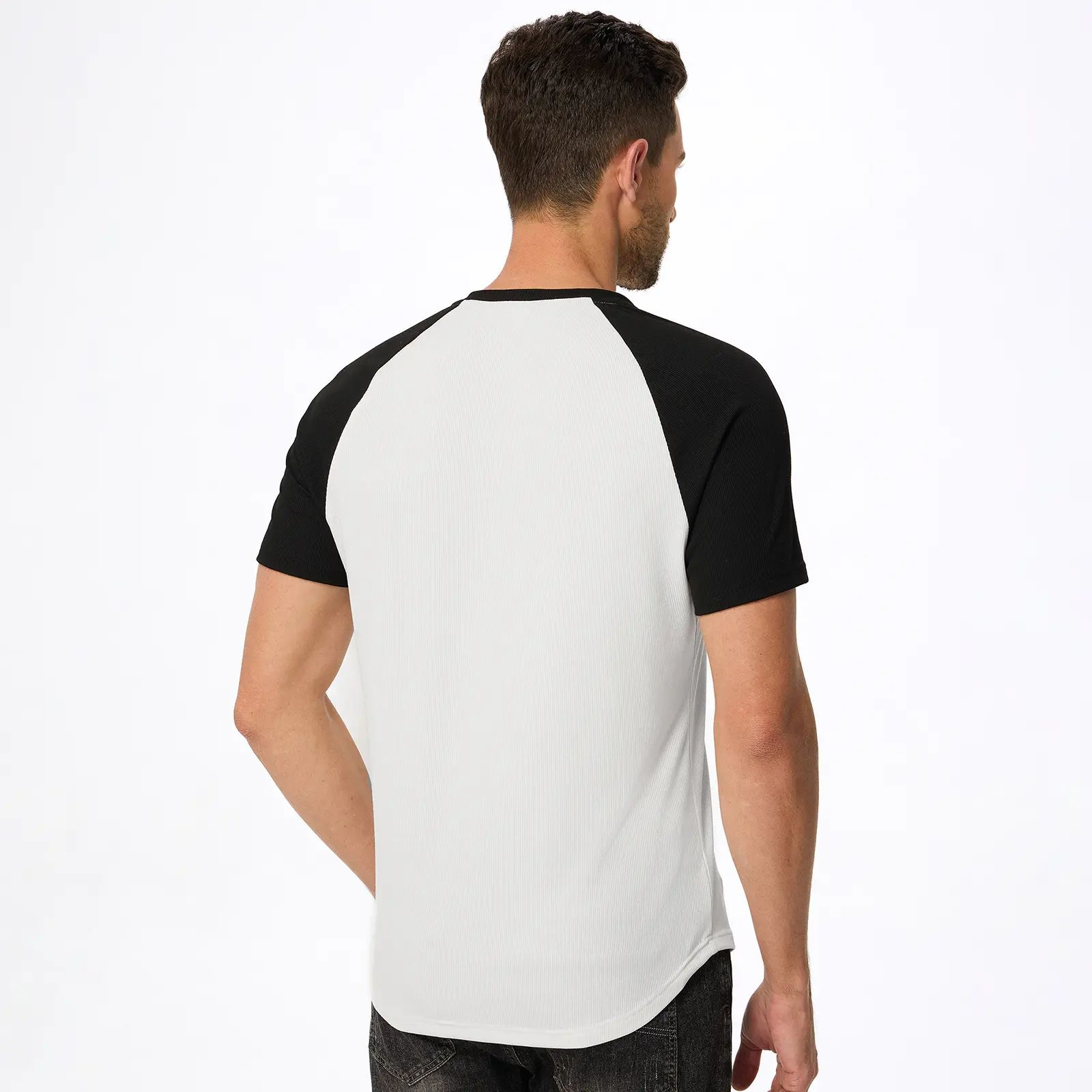Mens Muscle Slim T Shirt V-Neck Longline Henley Shirt Gym Workout Athletic Tee Shirts, men gifts