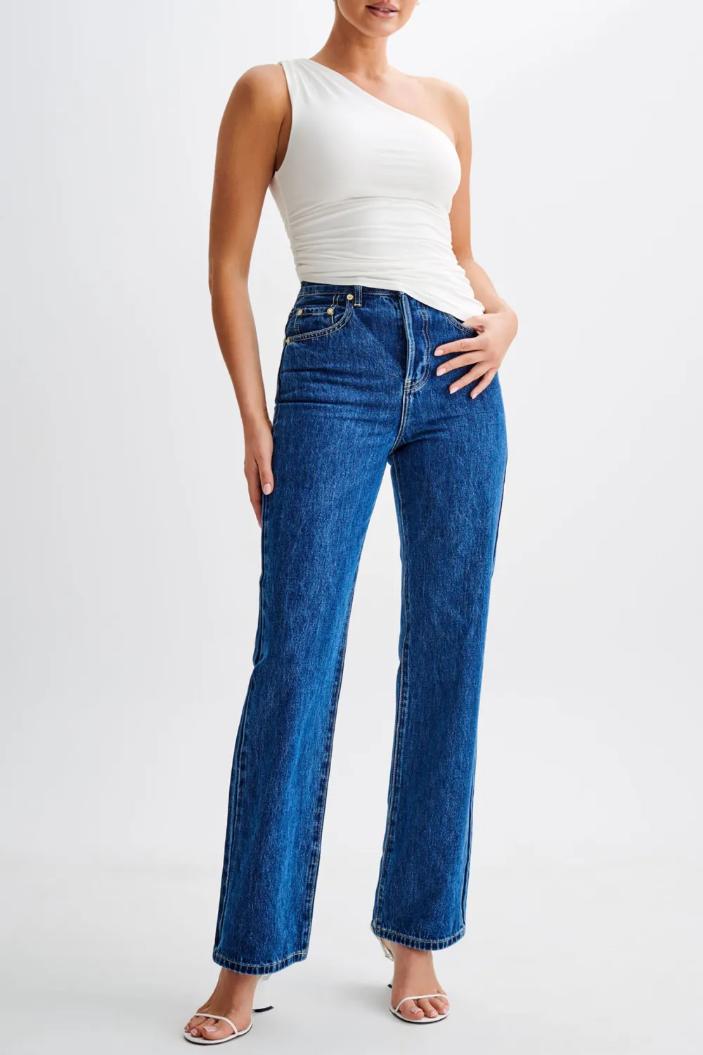 One Shoulder Modal Asymmetric Top